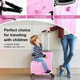 thumbnail image 5 of Kagrote Frosted Swivel Wheel Ride-On Suitcase 24 Inch for 3-9 Years Old Kids, Airplane-Approved Travel Case with 5-Point Safety Harness and Rear Wheel Brake, 5 of 10