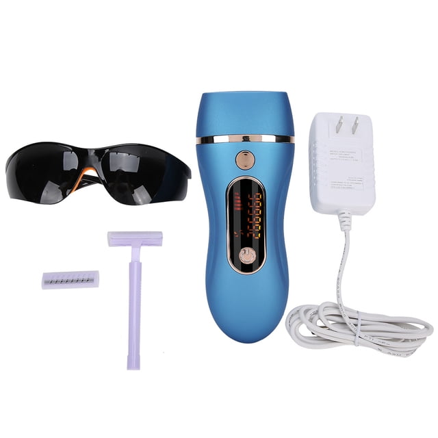 990,000 Máquina de depilación Flash IPL Depiladora de salón para el hogar para rostro y cuerpo Enchufe de EE. UU. 110 y 240 V (azul real)