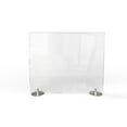 thumbnail image 2 of Ghent's Plastic 24" x 24" Freestanding Clear Desktop Divider in Clear, 2 of 4