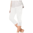 thumbnail image 2 of CPNG Girls Summer Capri Slim Pants Summer Sports 3/4 Length Leggings High Waist Running Yoga Athletic Leggings(White,5-6 Years), 2 of 7
