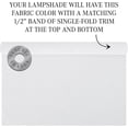thumbnail image 4 of 12' Top Diameter x 12' Bottom Diameter x 14' Tall Fabric Drum Lampshade Spider Attachment (Linen White), 4 of 4