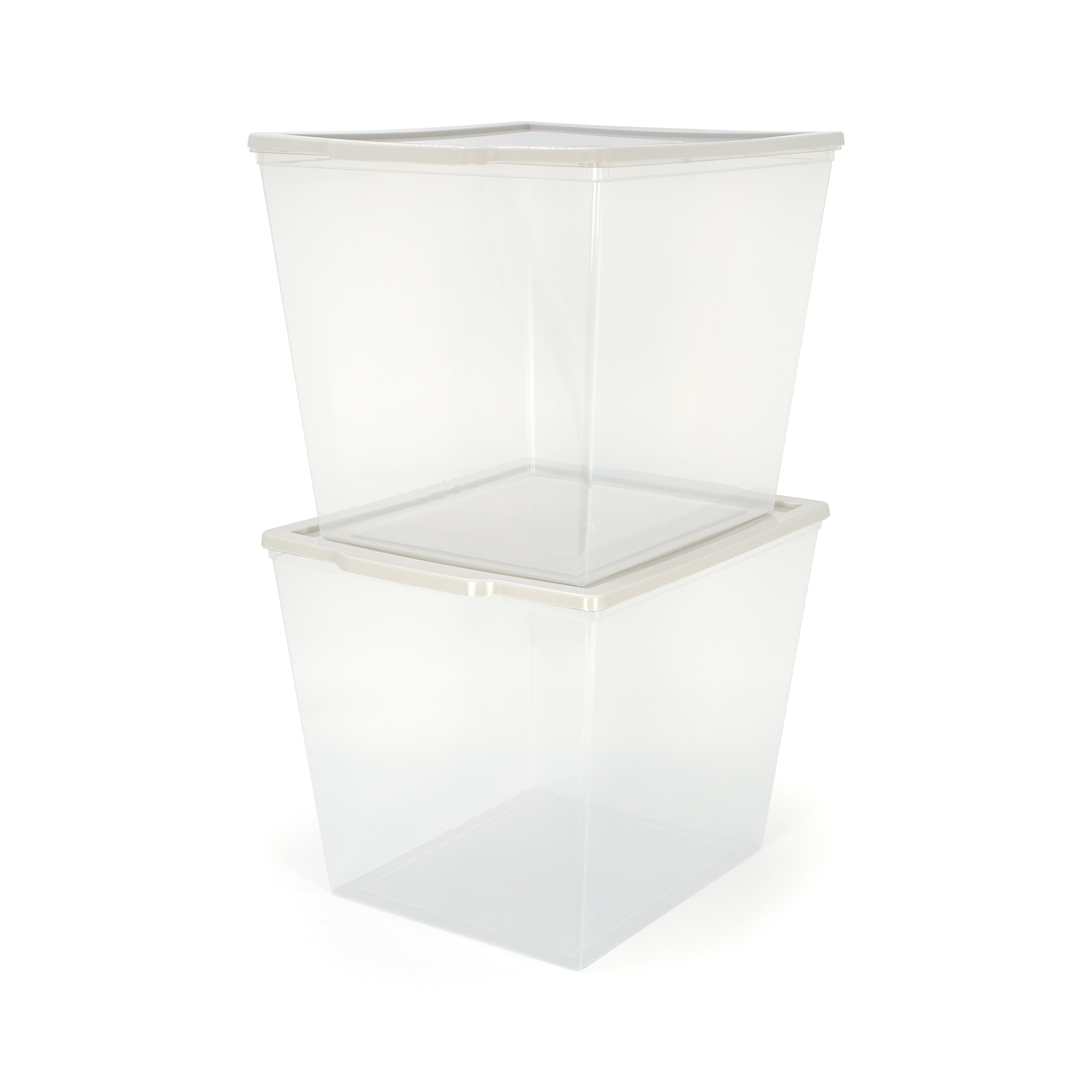 ModBoxTM 35L (9.2 gal.), Modular Series - Cool Grey & Clear