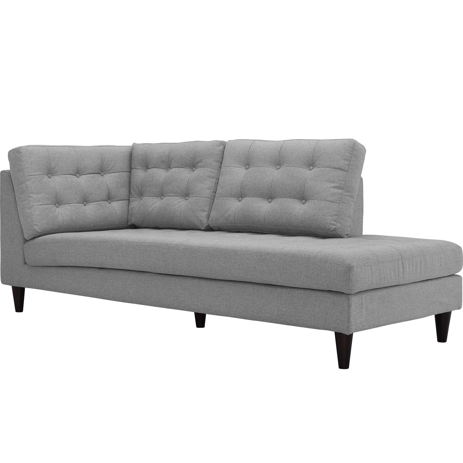Modway Empress 2 Piece Upholstered Fabric Right Facing Sectional, Multiple Colors