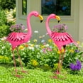thumbnail image 6 of Outdoor Decoration, Flamingo Figurines, Garden Decoration, Garden Figurine,Lifelike Flamingos,Flower Arrangement Available,2 Pack, 6 of 6