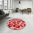 thumbnail image 4 of Ahgly Company Machine Washable Indoor Square Transitional Red Area Rugs, 4' Square, 4 of 7