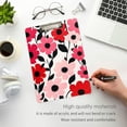 thumbnail image 3 of FORMRS Acrylic Clipboard with Low Profile Clip Standard A4 Letter Size, 12.5" x 9", Pink and Red Flowers, 3 of 8