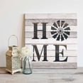 thumbnail image 5 of Vintage Home Canvas Wall Art, Windmill Word on Rustic Wooden Grain Framed Wall Decor Modern Artwork Prints Painting for Living Room, Bedroom, Kitchen & Cafe Decor 20x20 Inch, 5 of 9
