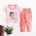 thumbnail image 2 of JUMEYU Pajama Set for Girls Toddler Girls Kids Pajama Sets Short Summer Cool Sleepwear Pjs 2pcs Set 3T 4T (Pink,3-4 Years), 2 of 7