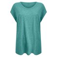 thumbnail image 5 of Lindreshi Tank Tops for Women Clearance Fashion Woman Causal V-Neck Solid Blouse Sleeveless T-Shirt Summer Tops, 5 of 6