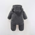 thumbnail image 6 of Onesies Girl Baby Cartoon Onesie Baby Polyester Hooded Footie Outwear Clothes Girls Grey 3 Months-6 Months, 6 of 6