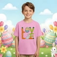 thumbnail image 5 of LRen Girls Easter Shirt Size 6 Bunny Eggs Hunts Short Sleeve T Shirt Top Loose Happy Easter Blouse Tops Tee for Toddler & Kids, 5 of 7