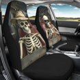thumbnail image 4 of XYZCANDO Halloween Front Car Seat Covers featuring Skeleton Design - Breathable Durable Protective Set Of 2, 4 of 10