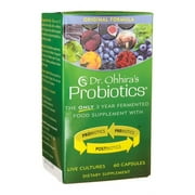 ESSENTIAL FORMULAS Dr. Ohhiras Probiotics Original Formula with 3 Year Fermented Prebiotics, Live Active Probiotics and The only Product with Postbiotic Metabolites, 60 Capsules