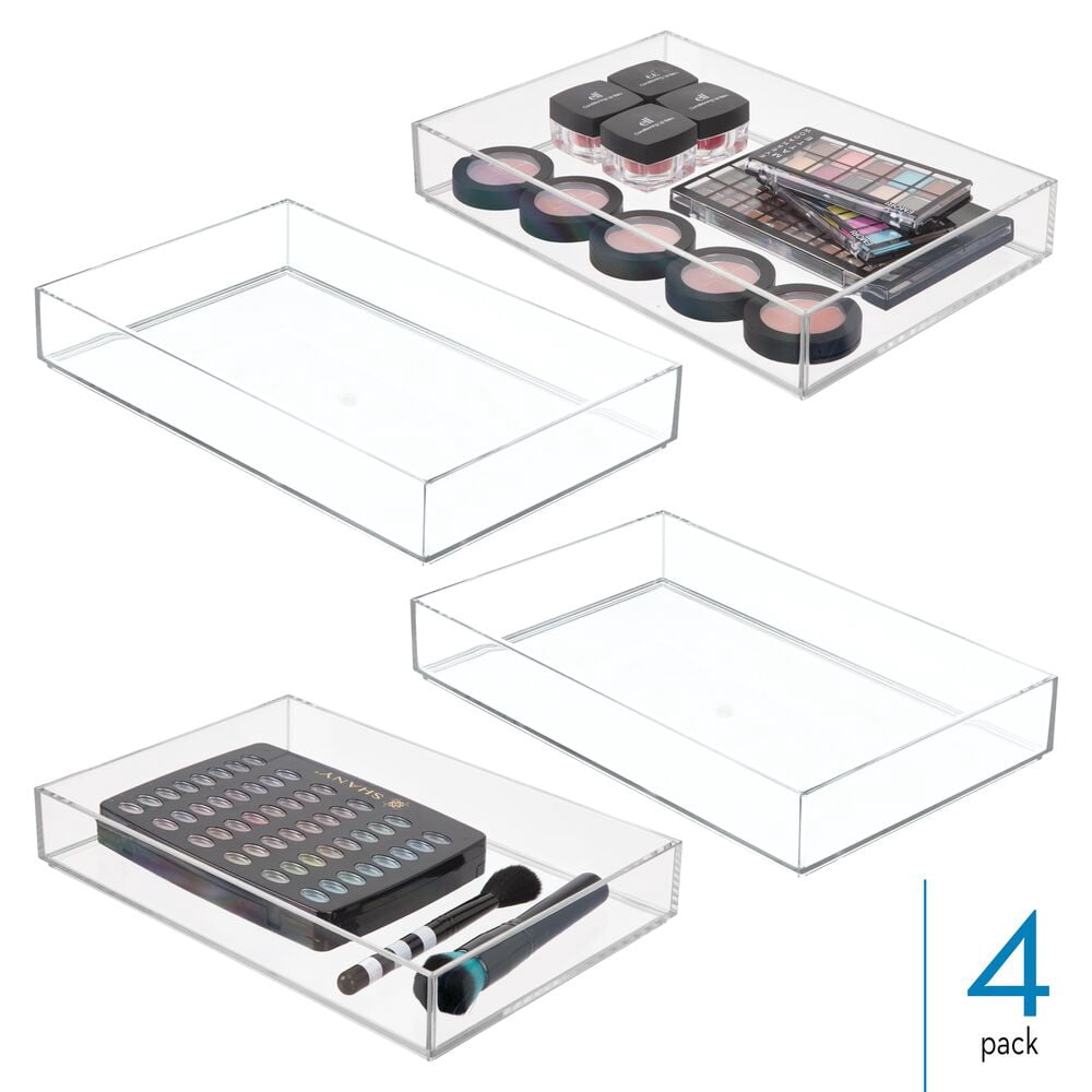 iDesign Clarity Drawer Organizer 8 x 12 x 2, Set of 4