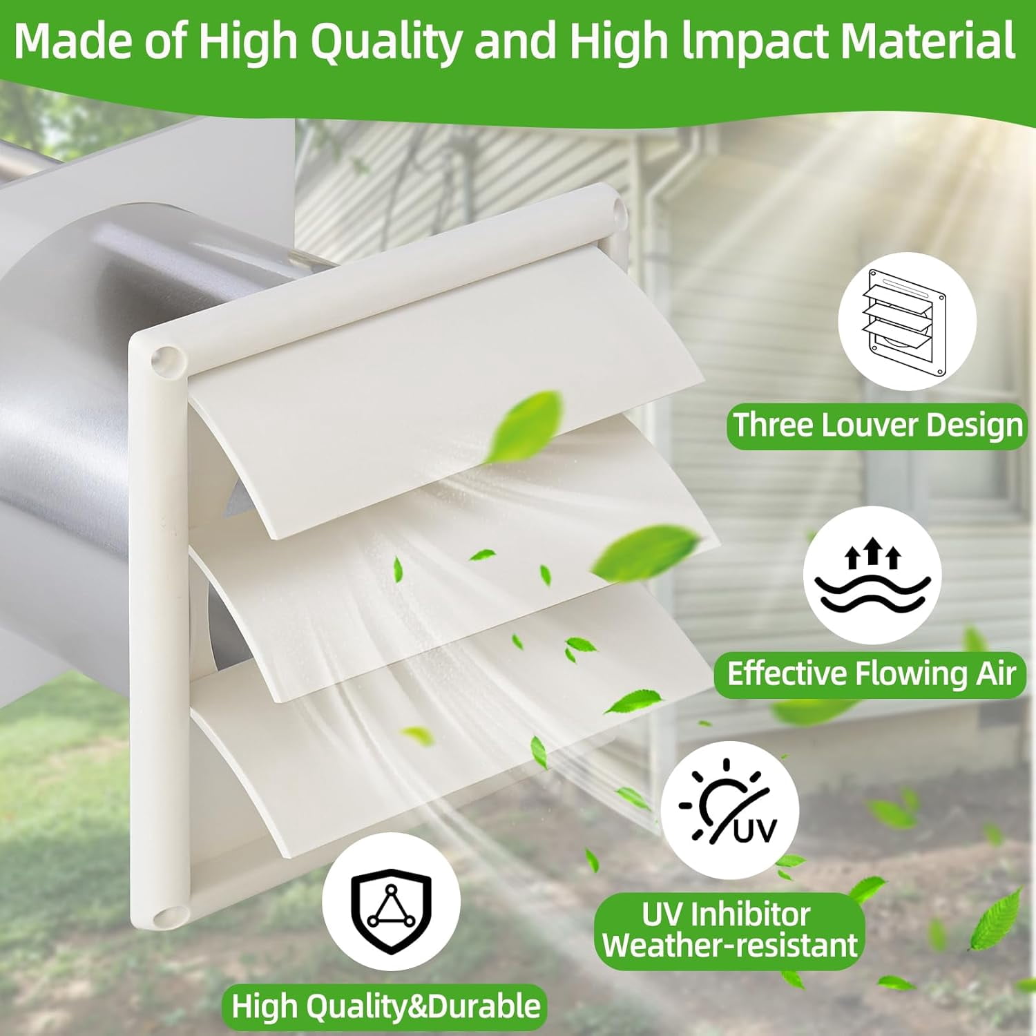 6" Dryer Vent Kit with Hose/Duct Connector/Wall Plate, Dryer Vent Hose Connector Wall Ducting Kit for Bathroom Ventilation Fans Exhaust,Ceiling Washer Air Circulation