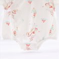 thumbnail image 4 of KPOPLK Newborn Baby Girl Summer Clothes Striped Short Sleeve Bubble Romper Bodysuit Jumpsuit Infant Outfit Light Pink Size 12-18 Months, 4 of 5