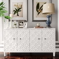 thumbnail image 2 of M optimized Sideboard Buffet Cabinet with 4 Doors Wooden Storage Cabinet with Adjustable Shelves for Kitchen Living Room Dining Room Hallway, 2 of 9