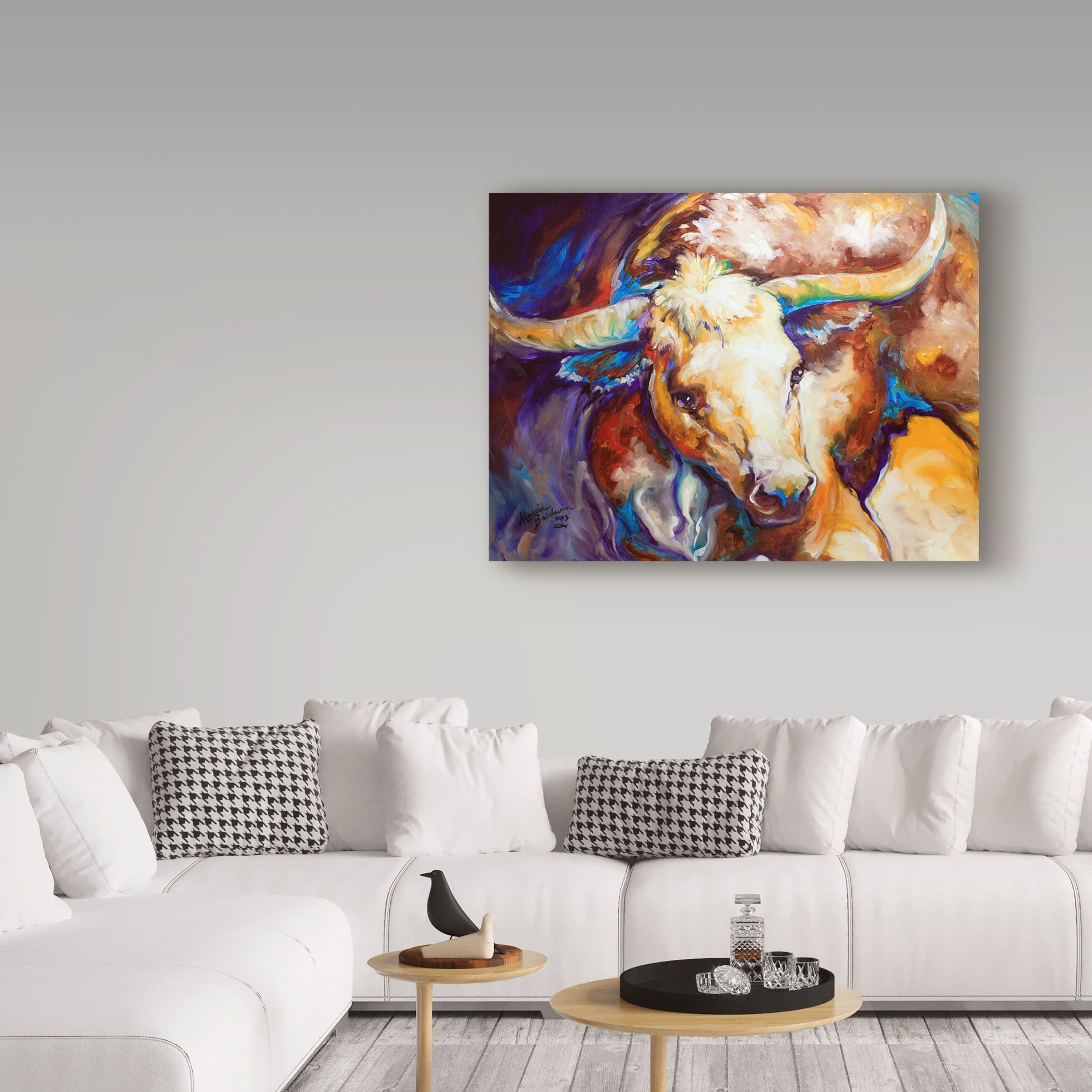 Trademark Fine Art 'Power Longhorn Abstract' Canvas Art by Marcia Baldwin