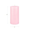 thumbnail image 2 of Mega Candles 1 pc Unscented Pink Round Pillar Candle, Hand Poured Premium Wax Candles 3 Inch x 6 Inch, Home Décor, Wedding Receptions, Baby Showers, Birthdays, Celebrations, Party Favors & More, 2 of 2
