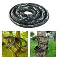 thumbnail image 2 of Juguete de serpiente falsa realista de goma grande de 47'' para accesorios de jardín y bromas prácticas. Blanco negro, 2 of 8