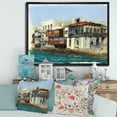 thumbnail image 2 of Designart 'Impression Old Houses On The Island of Mykonos Greece' Nautical & Coastal Framed Canvas Wall Art Print, 2 of 5