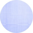 thumbnail image 1 of Ahgly Company Machine Washable Indoor Round Solid Blue Modern Area Rugs, 3' Round, 1 of 4
