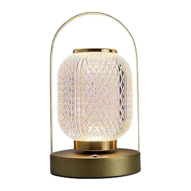 Linterna de Camping lámpara de exterior lámpara de mesa decoración recarga lámpara de escritorio inalámbrica tienda de campaña luz para lectura en el Oro