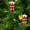 thumbnail image 5 of 4 Piece 3D Elf Leg Boot Pendant, Christmas Tree Hanging Decoration, Holiday Party Home Decor Accessory, 5 of 7