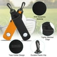 thumbnail image 3 of Uxcell Golf Ball Carry Bag Pouch Golf Ball Tee Holder Portable Neoprene Golf Clip Accessories with Hook Black, 3 of 6