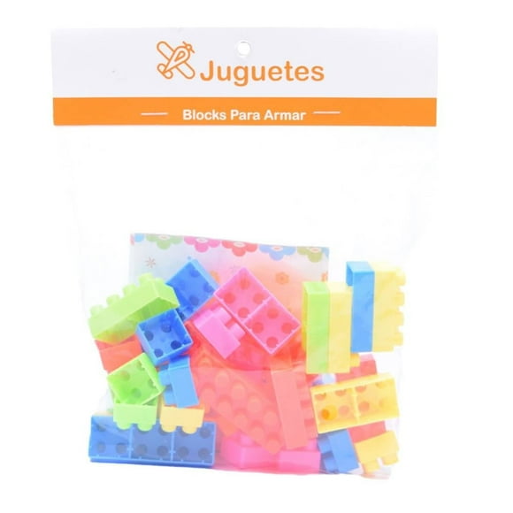 Blocks para Armar Prichos Varios Tamaños 36 Piezas de Colores Surtidos