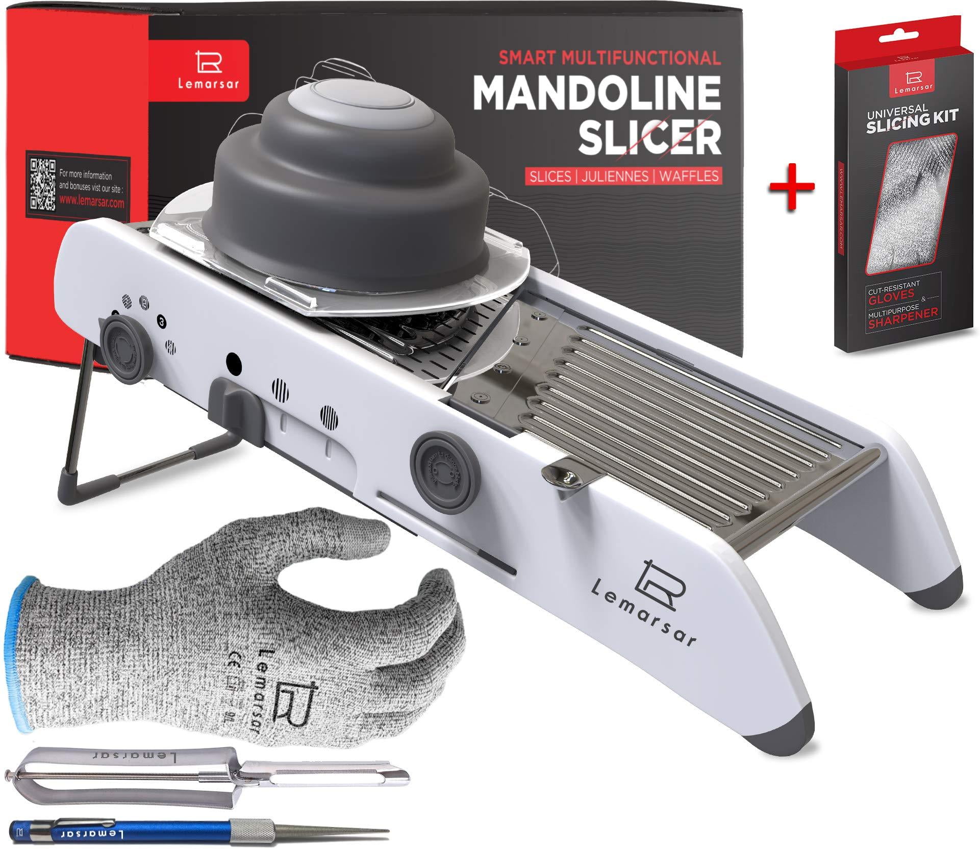 Mandoline Food Slicer, Adjustable Stainless Steel With Waffle Fry