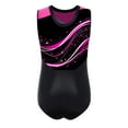 thumbnail image 4 of Hansber Gymnastics Leotards for Girls Ballet Dance Top Sleeveless Sparkle Printed Athletic Bodysuit Hot Pink 10, 4 of 6
