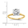 thumbnail image 4 of 14K Yellow Gold Ring Band Moissanite Round White 1.0ct. 6.5mm Solitaire, 4 of 4