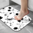 thumbnail image 5 of 1pc Black and White Absorbent Non-Slip Bathroom Thickened Flannel Rug Decor,Soft,Quick Drying,Suitable For Indoor/outdoor Use,Bathrooms,Bedrooms,Kitchens,Terrace,Laundry Rooms,16"x24", 5 of 7