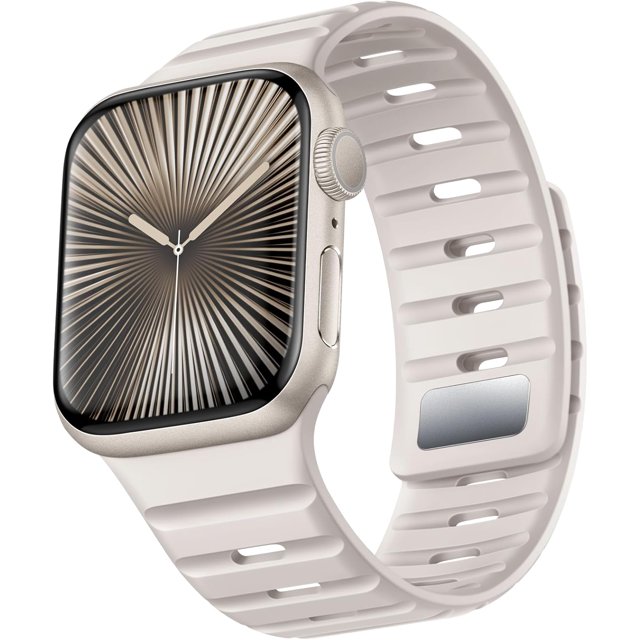 Bandas magnéticas de silicona compatibles con Apple Watch Band 49 mm 46 mm 45 mm 44 mm 42 mm para hombres y mujeres, correa deportiva ajustable para iWatch Ultra2 Ultra Series 10 9 8 7 6 5 4 3 SE (bla