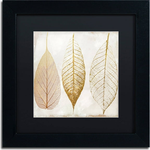 Trademark Fine Art "Fallen Gold II" Canvas Art by Color Bakery, Black Matte, Black Frame