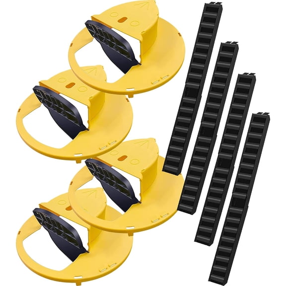 Mouse Trap Bucket- 5 Gallon Bucket Lid Mouse Rat Trap 4 Pack - Automatic Reset Flip and Slide Mouse Trap - Humane Mouse Rat Traps for Indoor Outdoor Use - Reusable Mouse Trap