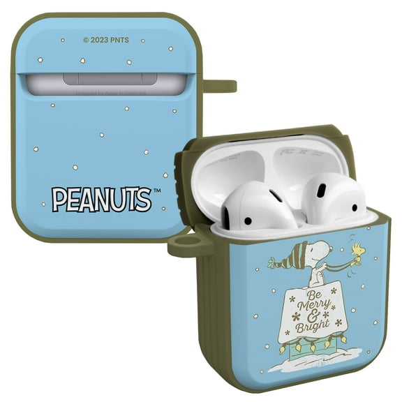 Peanuts Holiday Happiness HD Case Cover Compatible with Apple AirPods Gen 1 & 2 (Frosty Christmas) by Affinity Bands