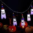 thumbnail image 1 of Colgante iluminado brillante fantasma Fernando decoraciones de Halloween 45 cm x 20 cm luces de cadena LED, 1 of 8