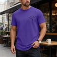 thumbnail image 2 of Men's Graphics Printed Eversoft Cotton T Shirts, Breathable & Moisture Wicking with Odor Control, Sizes 2XL Purple, 2 of 6