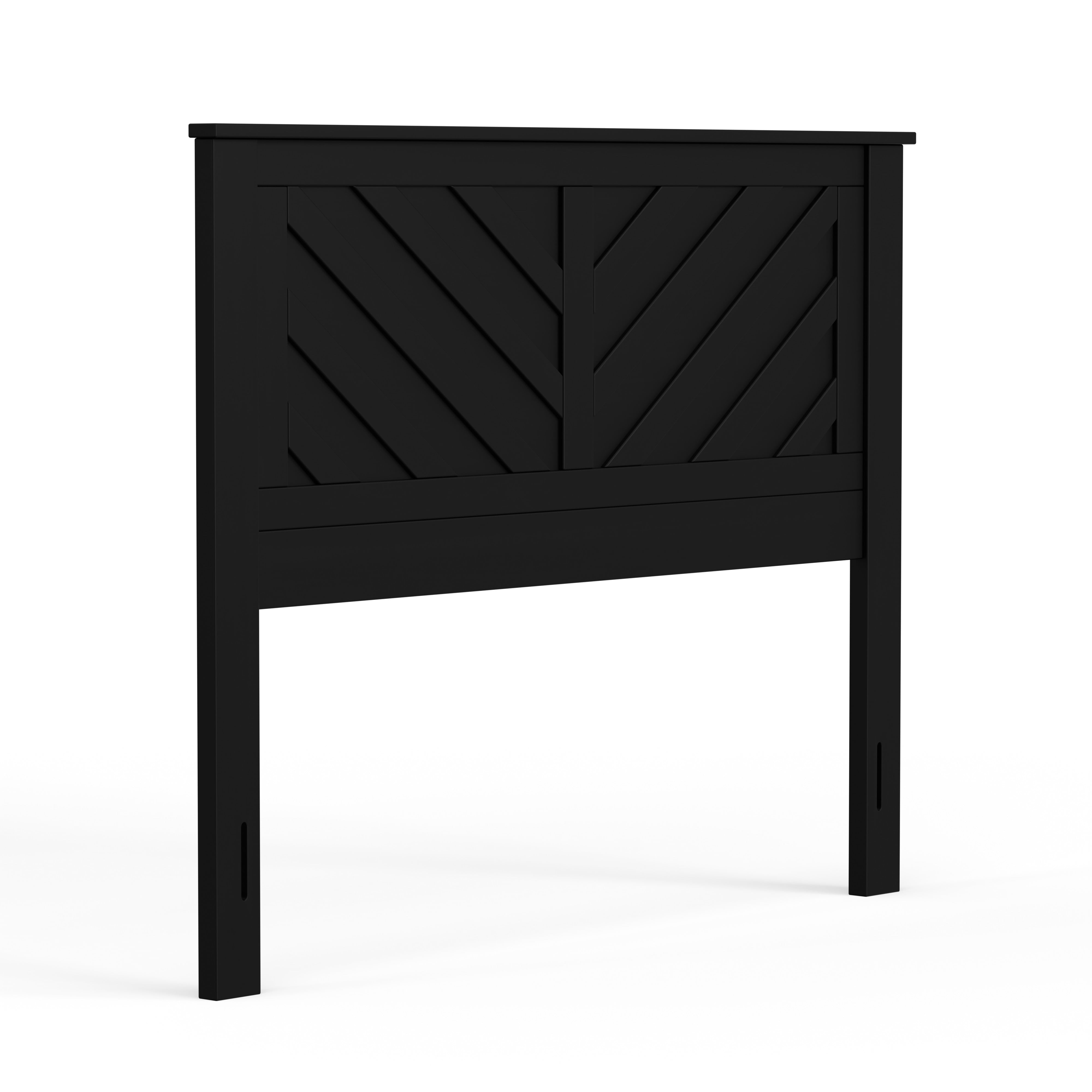 LaFerme Wood Panel Headboard in Black -  Full Size