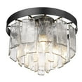 thumbnail image 4 of Golden Lighting Ciara 3-light Flush Mount in Matte Black, 4 of 7