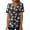 Black, variant on Aoochasliy Womens Blouses Short Sleeve Casual Graphic Prints Round Neck Loose V-neck T-shirt Top Pullover