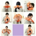 thumbnail image 5 of GadgetVLot Creative Simulation Big Shrimp Toy Travel Pillow Cartoon Chili U-Shaped Neck Pillow Croissant Lunch Break Pillow Gift Toys For 3-6 Years, 5 of 13