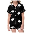 thumbnail image 5 of Pyjama Imprimé Loisirs 2025 pour Filles, Col Lapin, Manches Courtes, Ensemble de Pyjama avec Short, 5 of 5