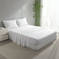 thumbnail image 7 of Ntbay 3-Pieces Twin Size Bamboo Bed Sheets Set, Ultra Breathable & Cooling Bedding Set with 1 Deep Pocket Fitted Sheet & 1 Flat Sheet & 1 Envelope Pillowcases, White, 7 of 7