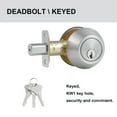 thumbnail image 2 of Decor Mo 1 Side Keyed Deadbolt Lock,Single Cylinder Dead Bolt, Satin Nickel, 1 Pack, 2 of 7