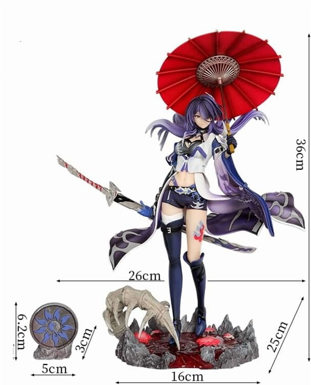 HuangQuan Figure Fighting Standing Raiden Bosenmori Mei Anime Figures 30cm/11.8inch PVC Character Action Model Figure Statue Ornament Gifts (b)
