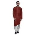 thumbnail image 1 of Atasi Designer Kurta Set For Boys Casual Solid Kurta Pajama Summer Clothing, 1 of 5