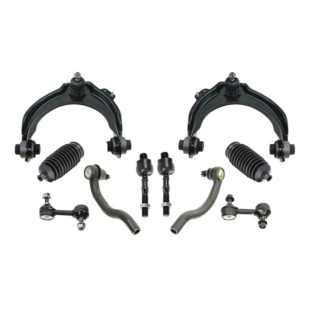 10 Pc Front Suspension Kit Upper Control Arm Outer Inner Tie Rod Ends